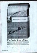 BENSON & HEDGES Cigarettes Black & White 1964 ad