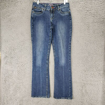 Wrangler Jeans Womens 5 Tall Dark Wash Stretch Mid Rise Bootcut