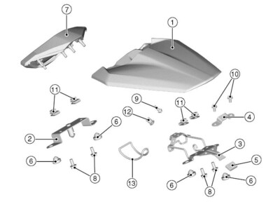 NEW Genuine Kawasaki Ninja ZX-4R RR KRT Rear Seat Cowl Lime Green