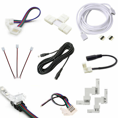 Connector Adapter Cable PCB Clip Solderless rgb cct 2/3/4/5/6pin LED Strip Light