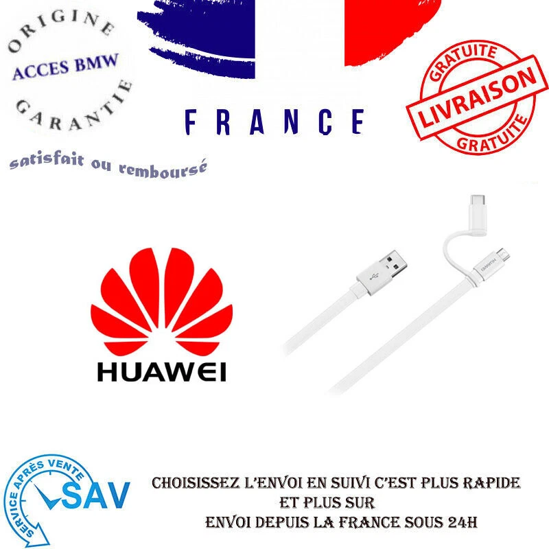 D'origine Huawei Câble usb charge type C AP-55S pour Huawei T1 7.0 Plus - Photo 1/1
