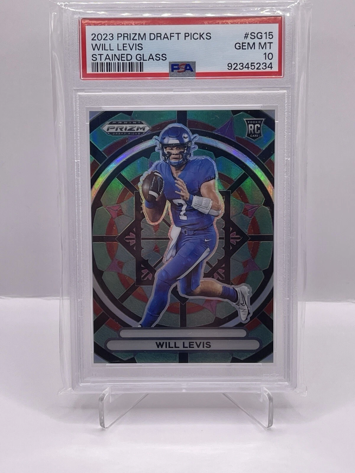 Will Levis Panini Prizm Draft Picks Stained Glass #SG15 Base