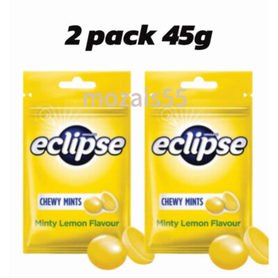 Eclipse Wrigley's Chewy Mints Lemon 2Pack 45g Free Shipping