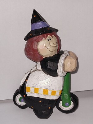 Eddie Walker Witch riding Scooter Figurine 5'' Midwest Of Cannon Falls