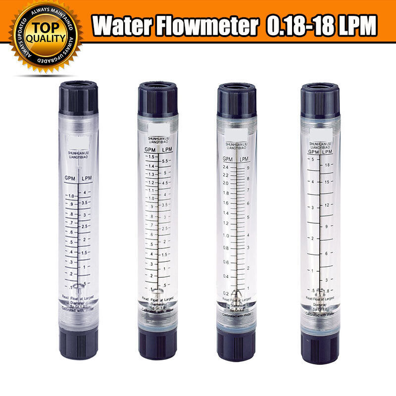 LZM-15G Water Flow Meter FLOWMETER ROTAMETER 0.18-18 GPM
