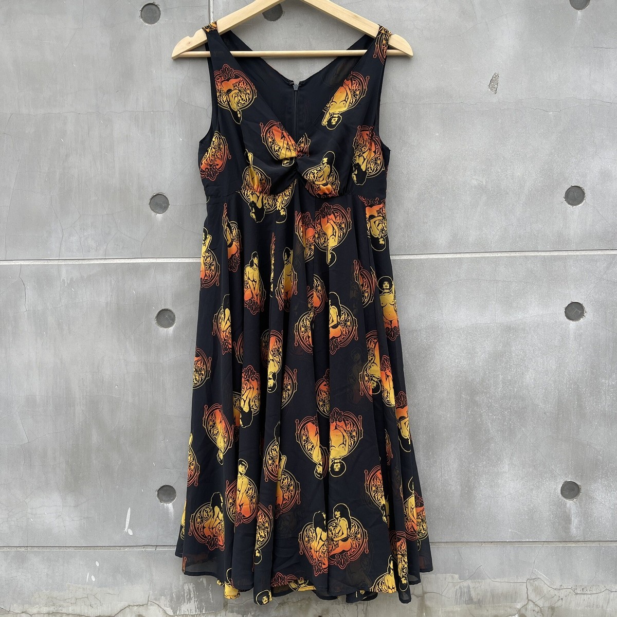 100% Auth RARE! Hysteric Glamour Womens Sexy Black Dress One Piece 