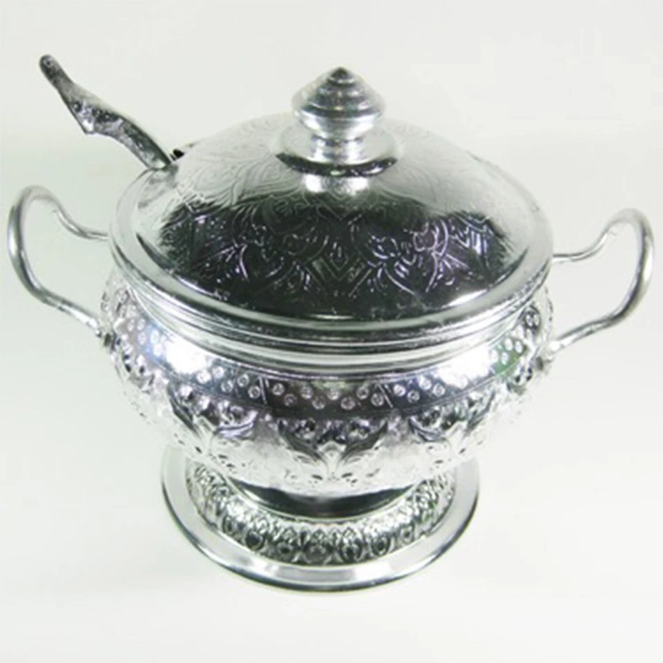 Juego de olla arrocera para servir Laos aluminio + cucharón, tazón para servir auténtico asiático Foto 2 de 4