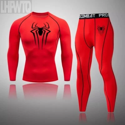 Combinaison de ski thermique sous vêtement homme hiver spiderman tenue fitness