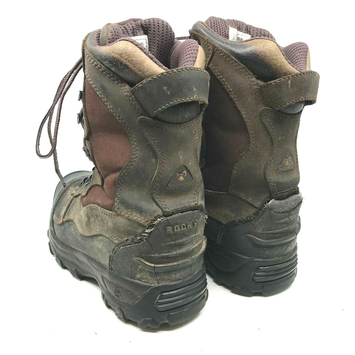 Bottes De Randonnée Rocky 1200g Thinsulate – Cuir Marron, Taille US 8 / EU 38, Hauteur 10 Pouces