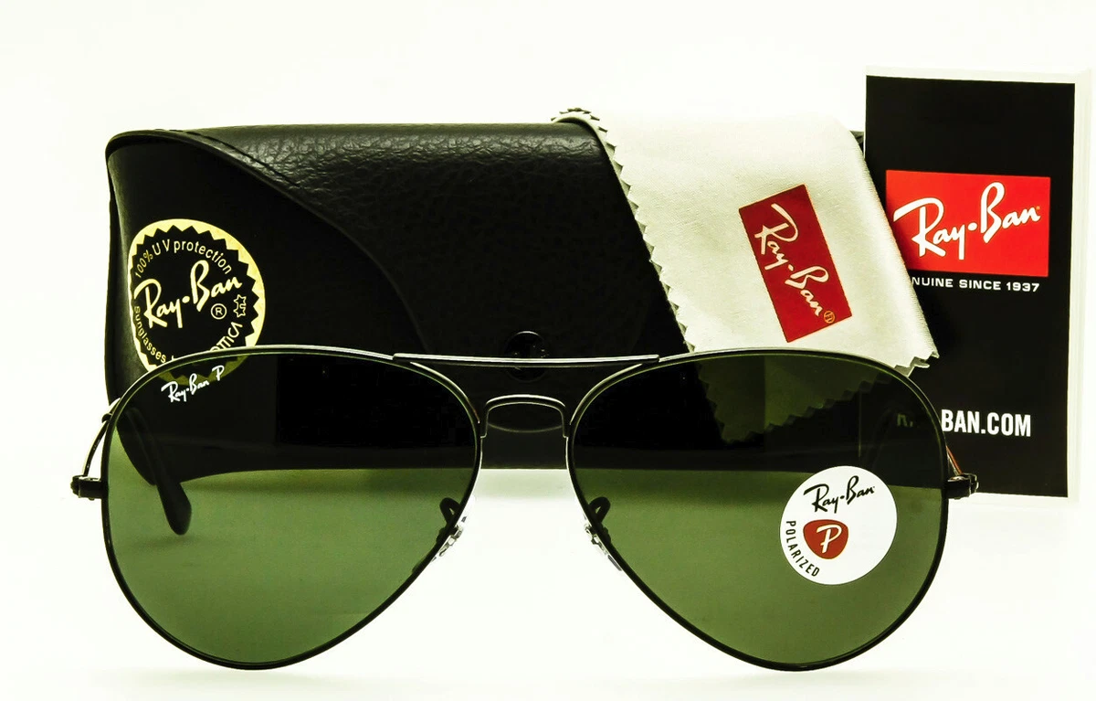 Ray-Ban RB3025 Aviator Classic 58 Green & Gold Polarized