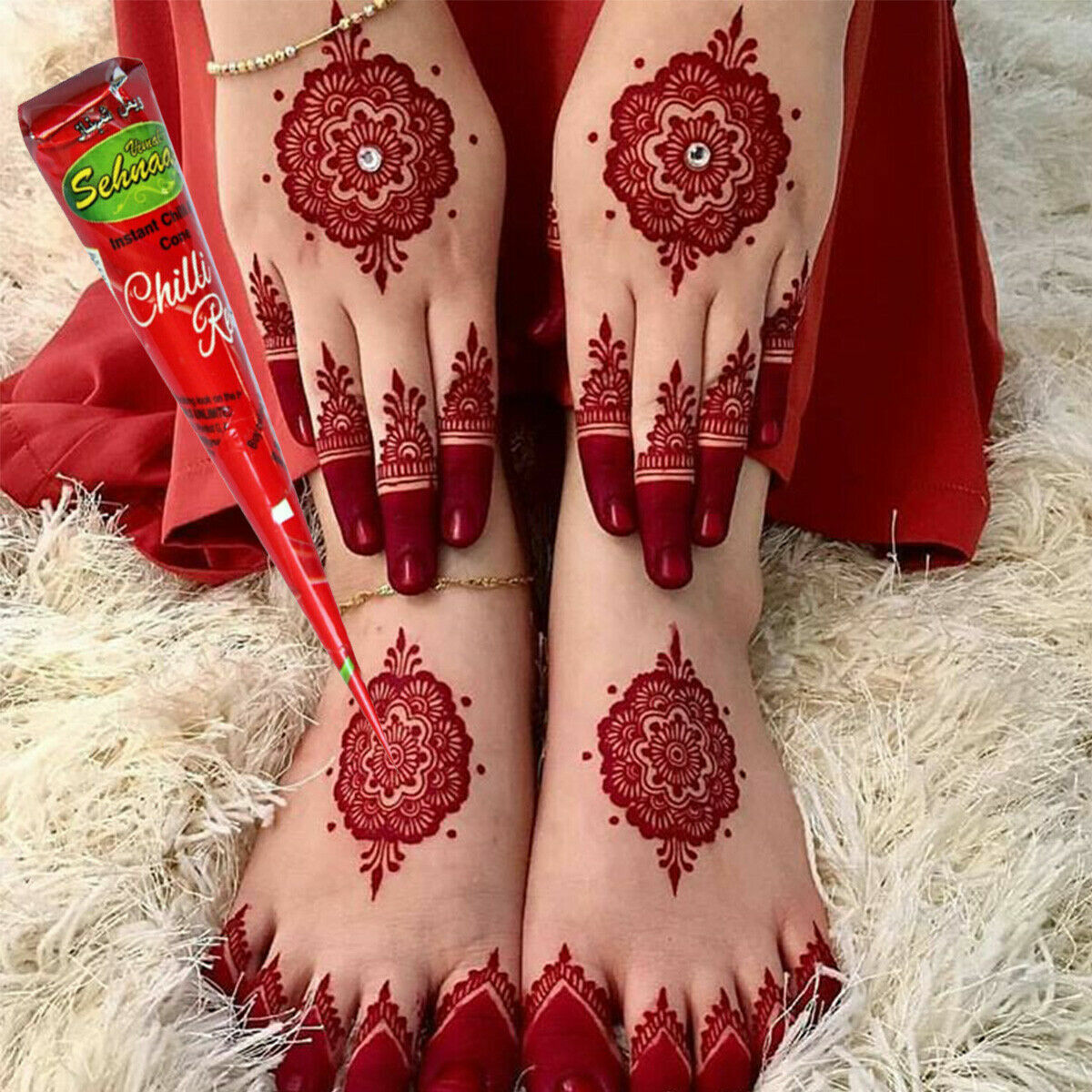 NEW BRIDAL CONES INSTANT RED HENNA MEHNDI CONES RED MEHEDI