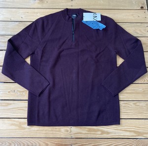 maroon half zip pullover