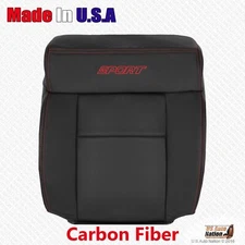 2006 2007 2008 Ford F150 Sport Driver Top Leather Cover Black w/ Red Stitching