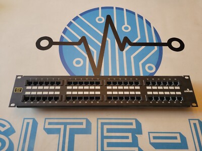Leviton CAT 5e GigaMax Universal 2U 48 Port Rack Mount Patch Panel 5G584-U48