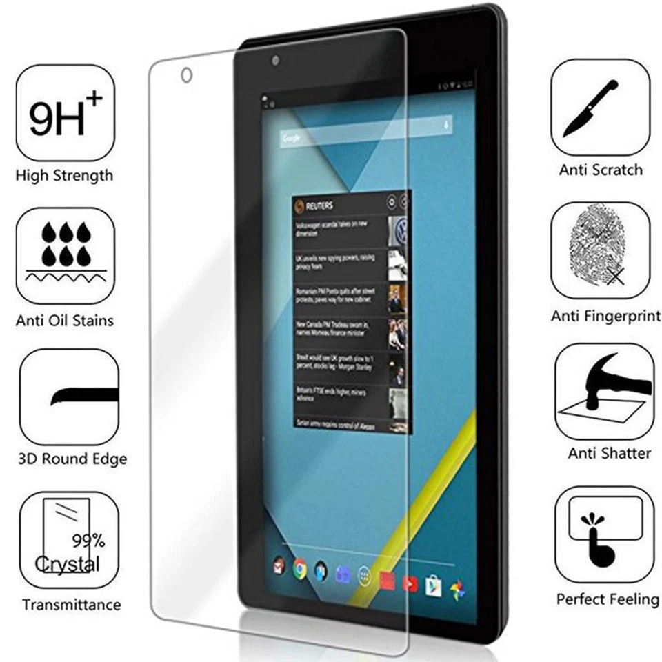 2-PK [BISEN] Tempered Glass Screen Protector For RCA Voyager III 7" (RCT6973W43) - Image 2 of 4