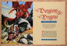 1989 Dungeons & Dragons Early D&D PC Game Story Original Ad / Retro Wall Art v12