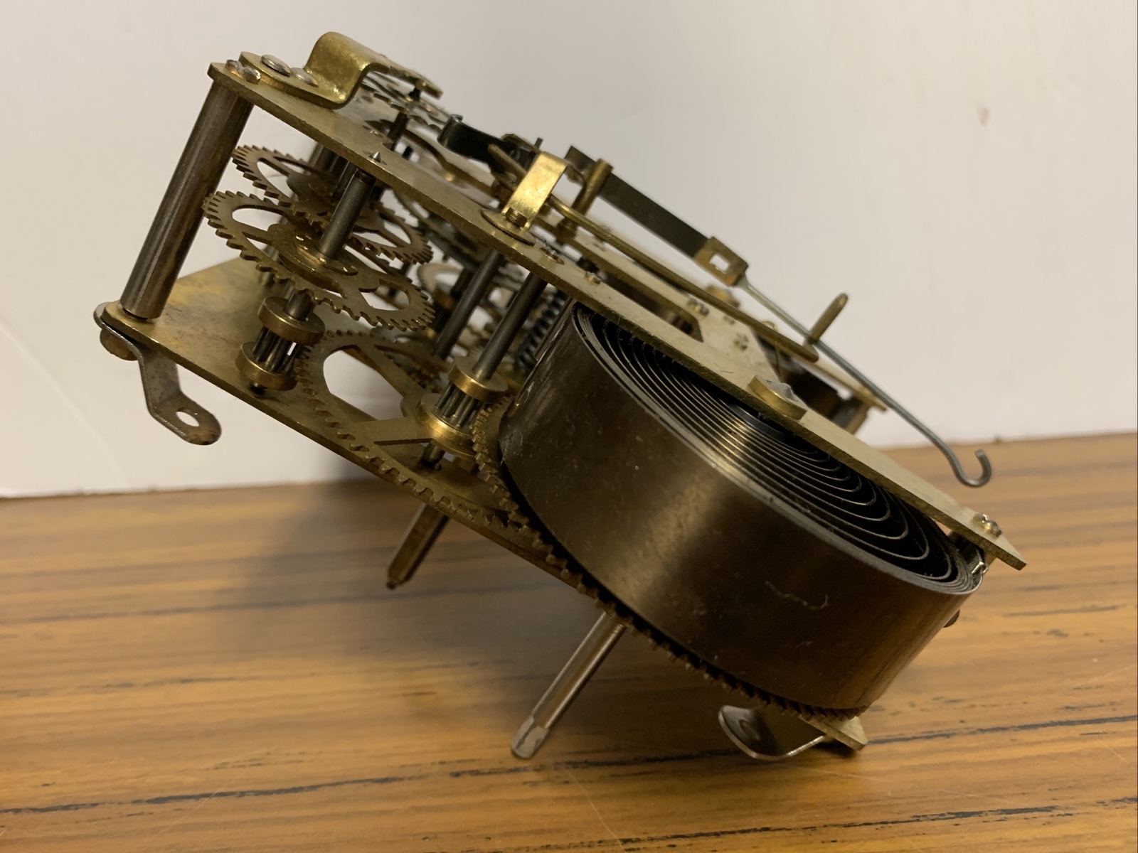 Vintage Brass Clock Movement INDIA No (0) Jewels Unadjusted Works SEE VIDEO eBay