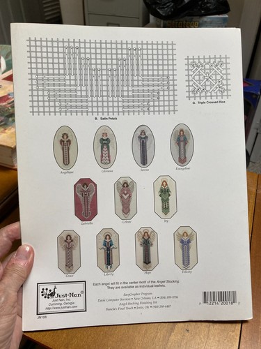 Counted Cross Stitch Just Nan Angel Stocking “Charity” pattern leaflet & floss - Picture 6 of 7
