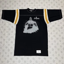 Vintage 70s Aspen Snowmass Shirt Black Men’s Large Sportswear Tag RARE