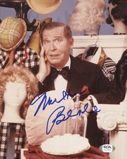 MILTON BERLE SIGNED 8X10 PHOTO ACTOR COMEDIAN MR TELEVISION UNCLE MILTIE PSA COA