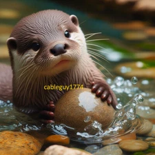 Digital Image Picture Photo Wallpaper Background Desktop Art AI Pic Cute Otter