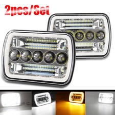 5X7" 7x6 Inch Halo LED Headlight For Dodge Ramcharger Ram 50 W150 W250 W350 D150