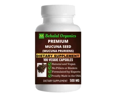 Mucuna seed 500mg Vegan Capsules 100 Count