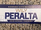 MLB Authenticated - Wily Peralta KC Royals 2019 Spring Training Locker Tag — photo 1