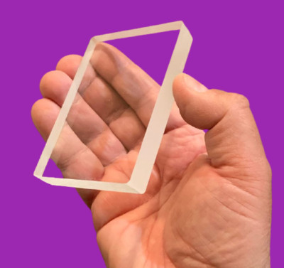 GLASS CARD DECK Solid Clear Plastic Block Change Magic Trick Close Up Ambitious