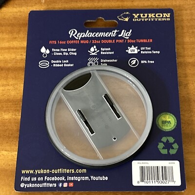 Yukon Replacement lid - 16 Oz Coffee Mug/32 Oz Double Pint/30 Oz Tumbler  White | eBay