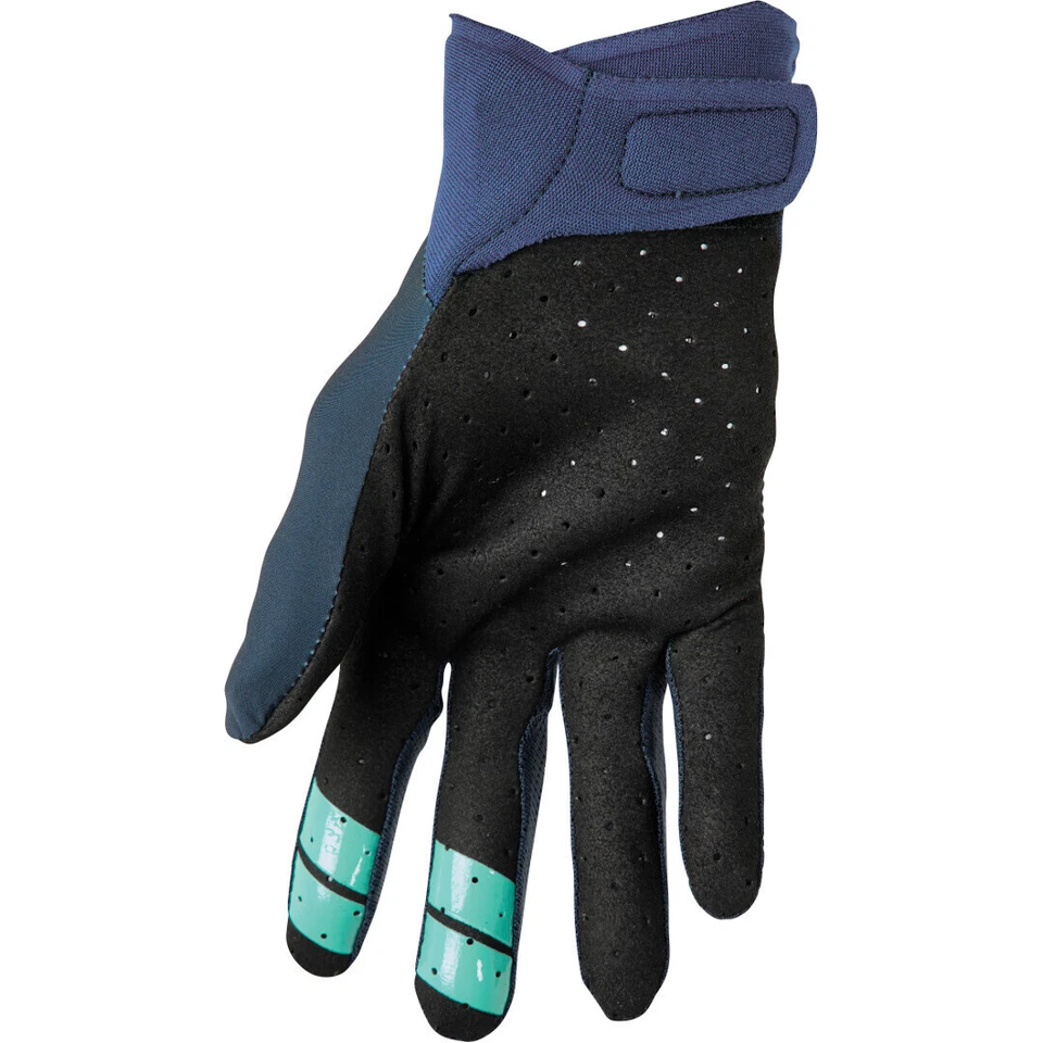 THOR AGILE MOTOCROSS MX BIKE GLOVES ADULT - HERO MIDNIGHT / MINT - Image 3 of 3