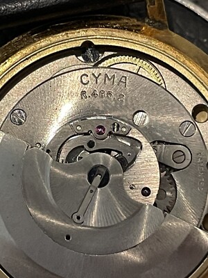 Montre Vintage Automatique CYMA - Boîtier Or 35mm - Mouvement ETA 2886 - Occasion