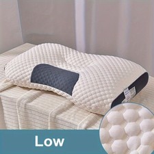 Knitted Antibacterial Cotton Massage Neck Pillow For Sleeping Soft, Adjustable