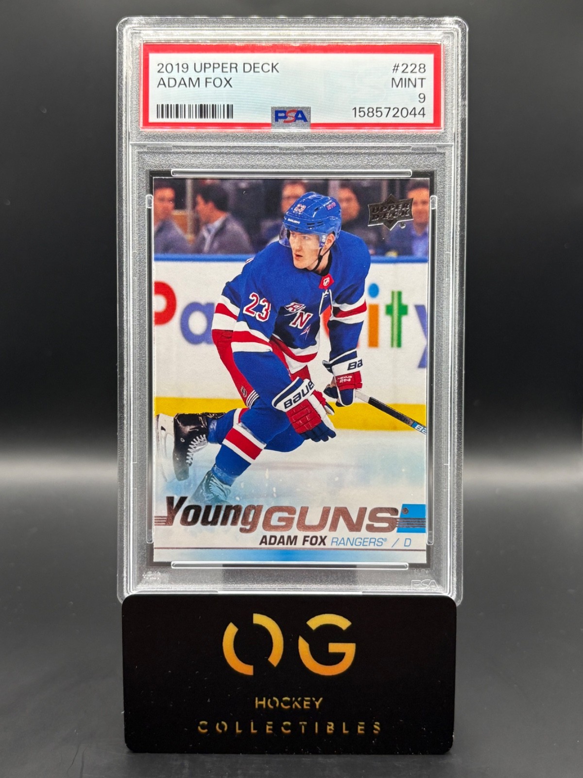 Adam Fox #228 Hockey Cards 2019 Upper Deck trading card — raw and PSA graded price guide