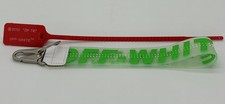 OFF-WHITE Clasp Keychain Lime Green with Ziptie