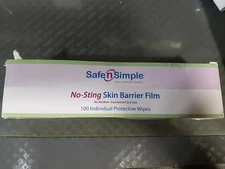 Safe n' Simple No-Sting Skin Barrier Film100 Wipes Exp 07/2027 #81