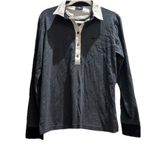 Bogner Grey, Black And White Collared Men  s Shirt Size XXL