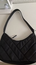 Damen Schultertasche Halbmond schwarz Kunstle...