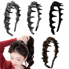 4 Pcs High Skull Headband Vintage High Cranium Artificial Headbands with Teeth,