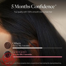 GOO GOO Remy Human Hair Tape In Extensions, 4A Chocolate Brown 18"