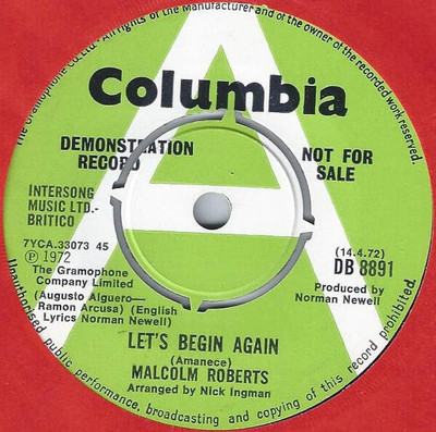 Malcolm Roberts - Let's Begin Again (Amanece) (VINYL)