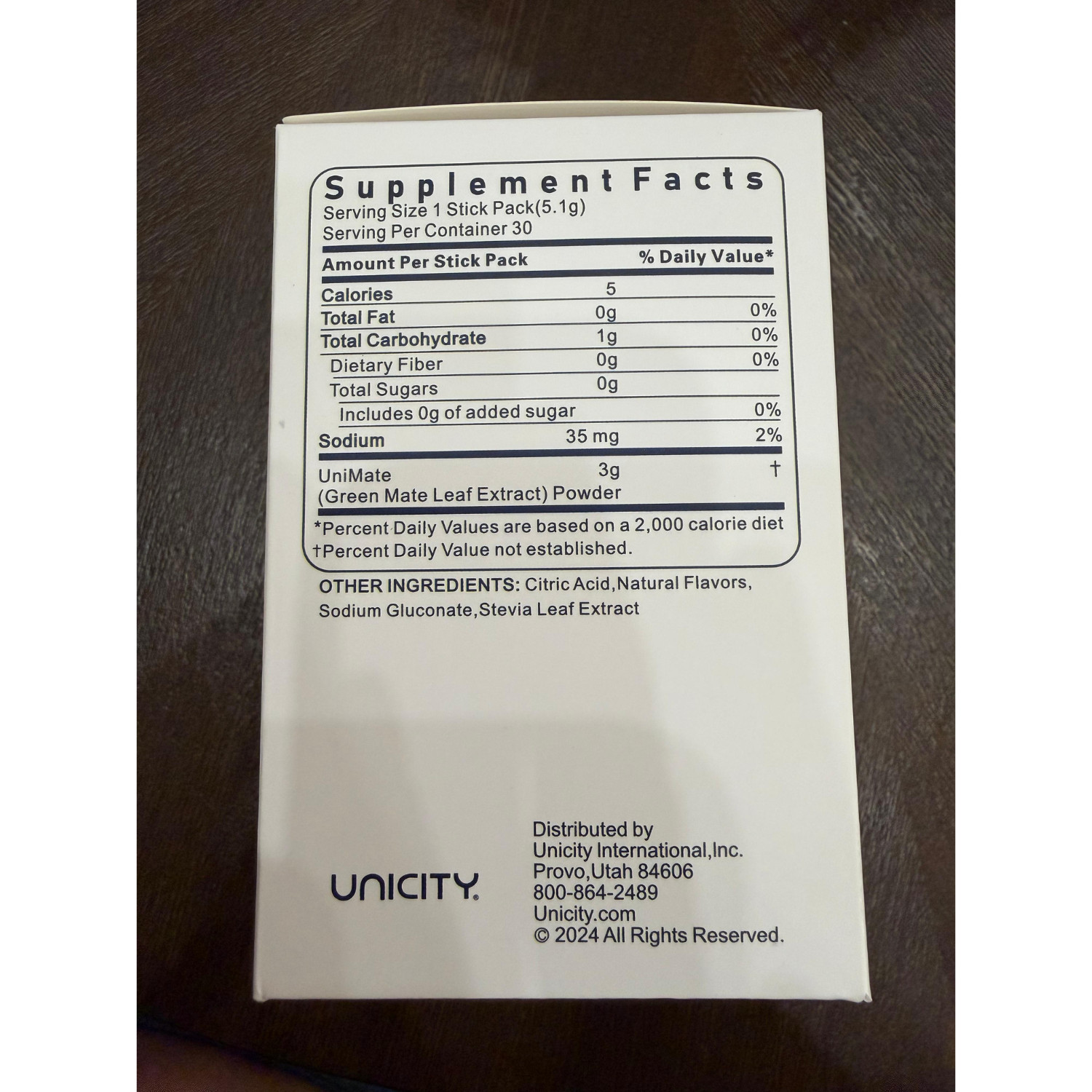 Pack of 2 Unicity Unimate Natural Lemon Flavor Drink Mix  | Yerba Mate Energy