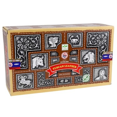 Satya Super Hit Tuscan Leather Räucherstäbchen indische Duftmischung 12x 15 Gram