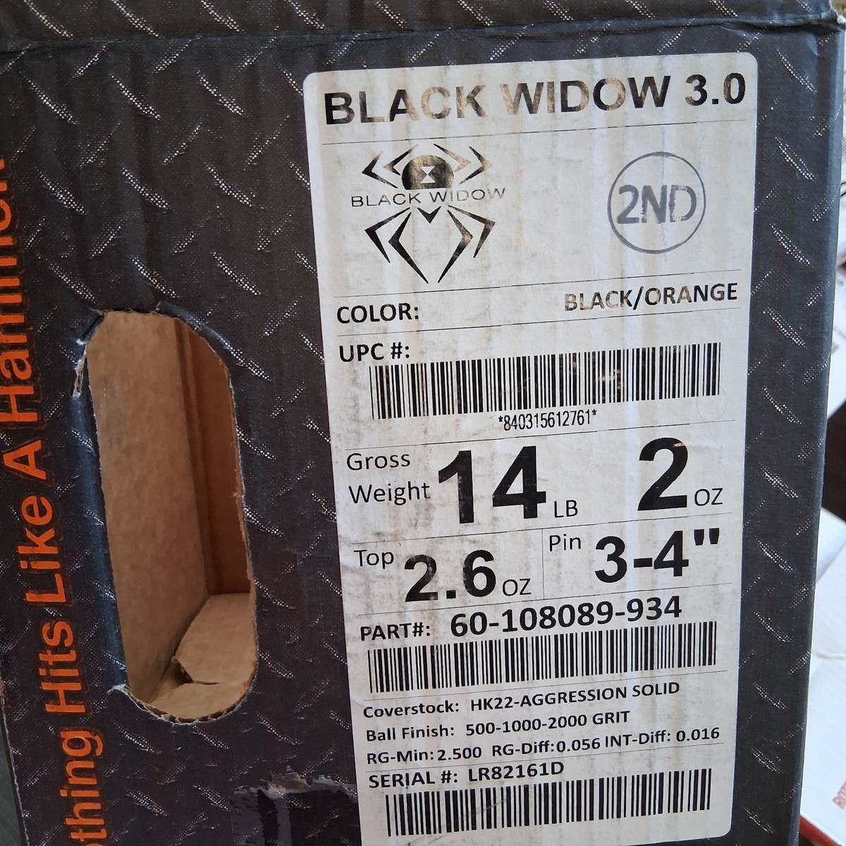 Hammer Black Widow 3.0 Solid bowling ball 14 LB new in box #161 | eBay