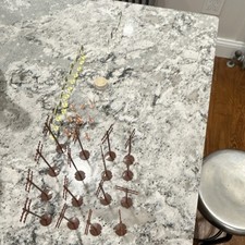 Model Railroad Basic Scenery Lot Telephone Poles Signs Figures Plastic
