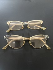 1960  s Women's Cat Eye Glasses 2 Pairs Vintage PCs. Artcraft Aluminum