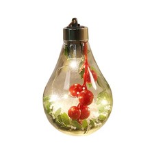 Image of Christmas Tree Hanging Ornaments Bulb Ball Indoor Decorative Glowing Ball Light