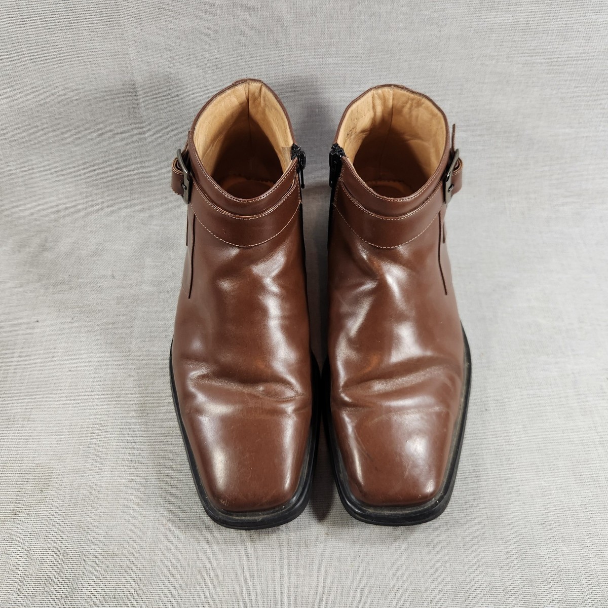 Giovanni Buckle Mens Sz 8.5 D Brown Leather Chukka Buckle  display picture 3