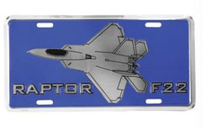 air force raptor f22 blue license plate made in usa