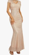 1920s Inspired Sequin Maxi Evening Gown Great Gatsby Style